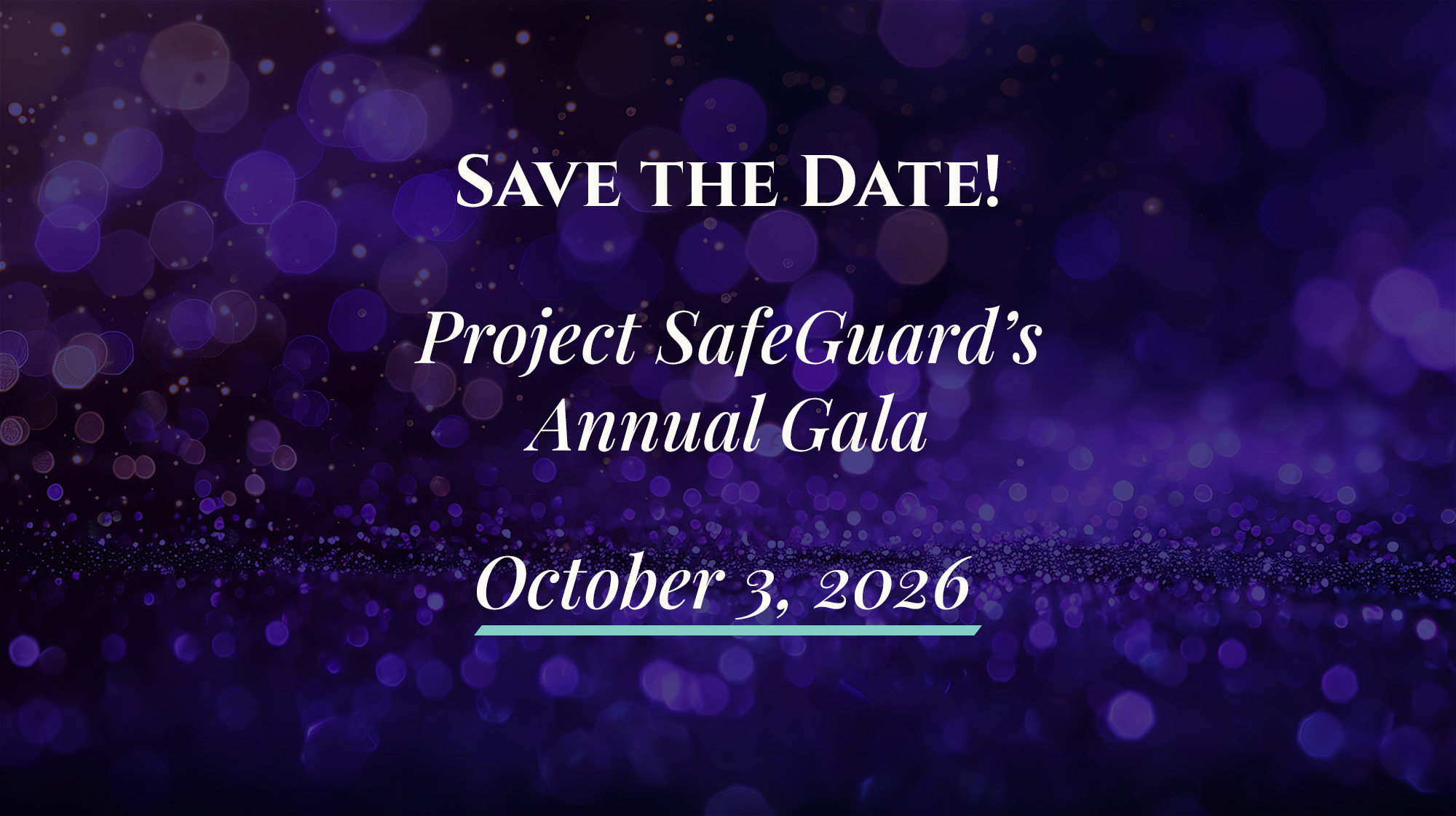 PSG Annual Gala October 3rd 2026. Save the date.